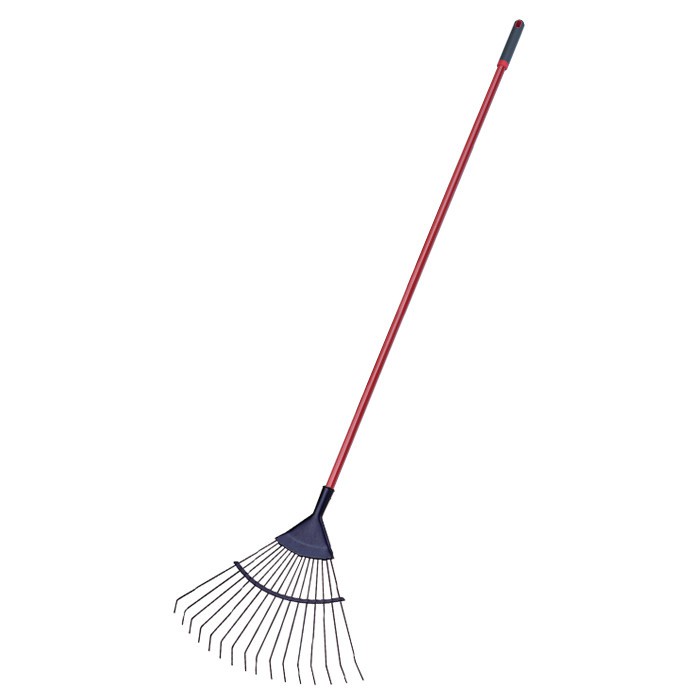 Metal garden lawn rake