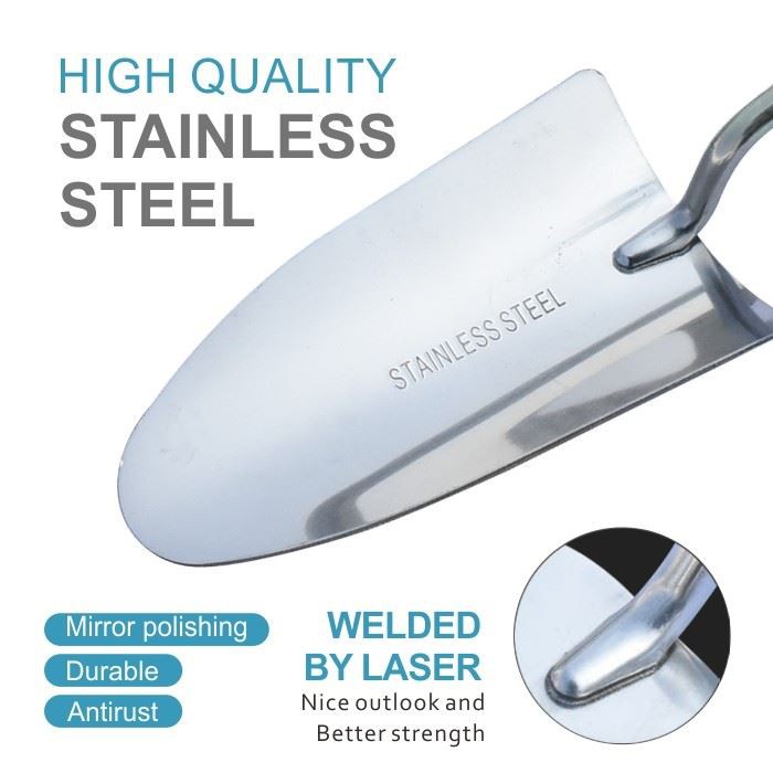 Gardening stainless steel hand trowel blade