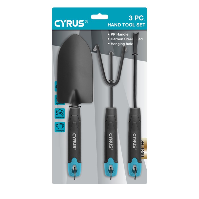 مجموعة أدوات اليدين في حديقة الصلب الكربوني