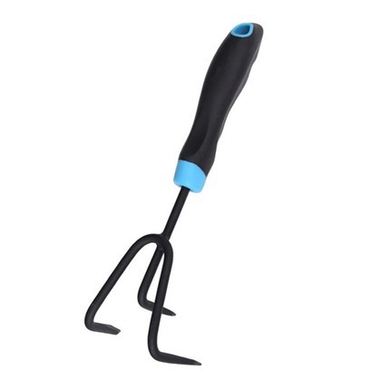 3 Tines Black Carbon Steel Hand Handivator